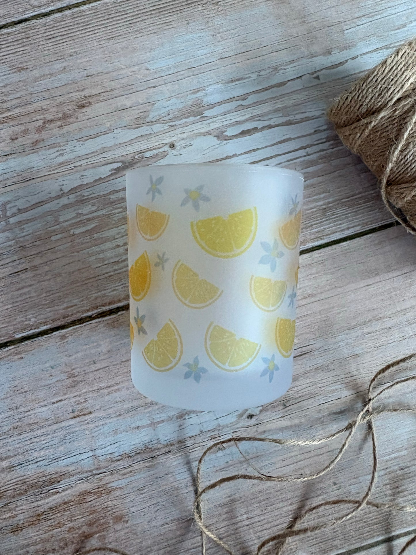 Lemons Glass Votive