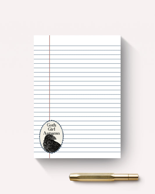 Goth Girl Autumn A5 Jotter Pad