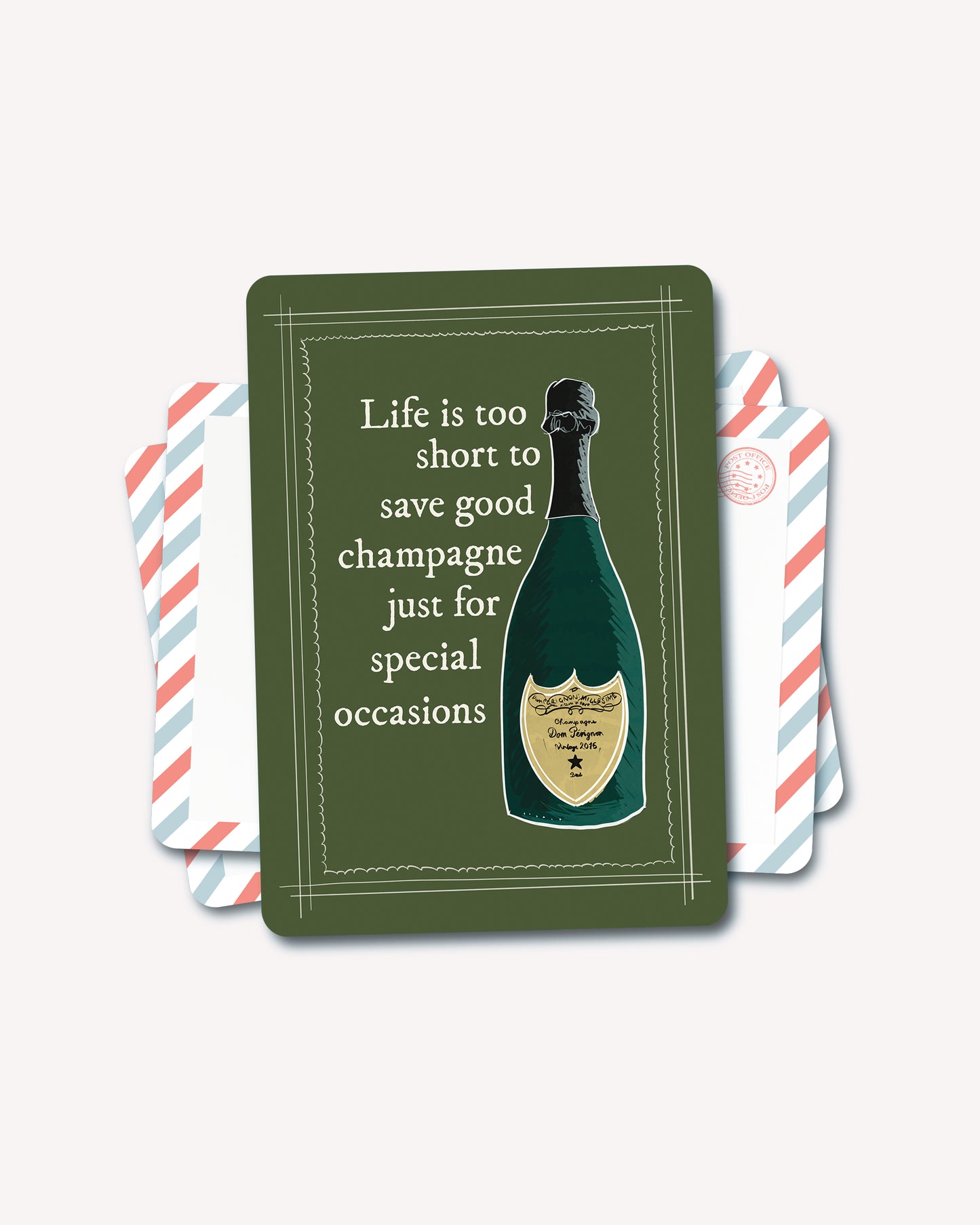 Life is too good to save save good champahne Postcard
