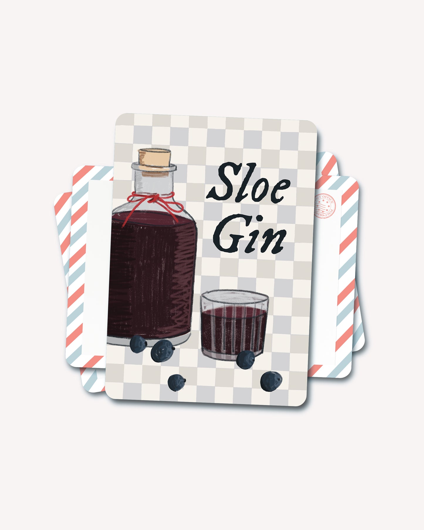 Sloe Gin Postcard