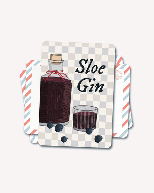 Sloe Gin Postcard