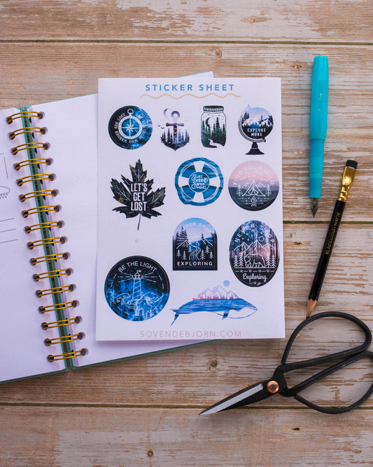 Woods & Waves Sticker Sheet