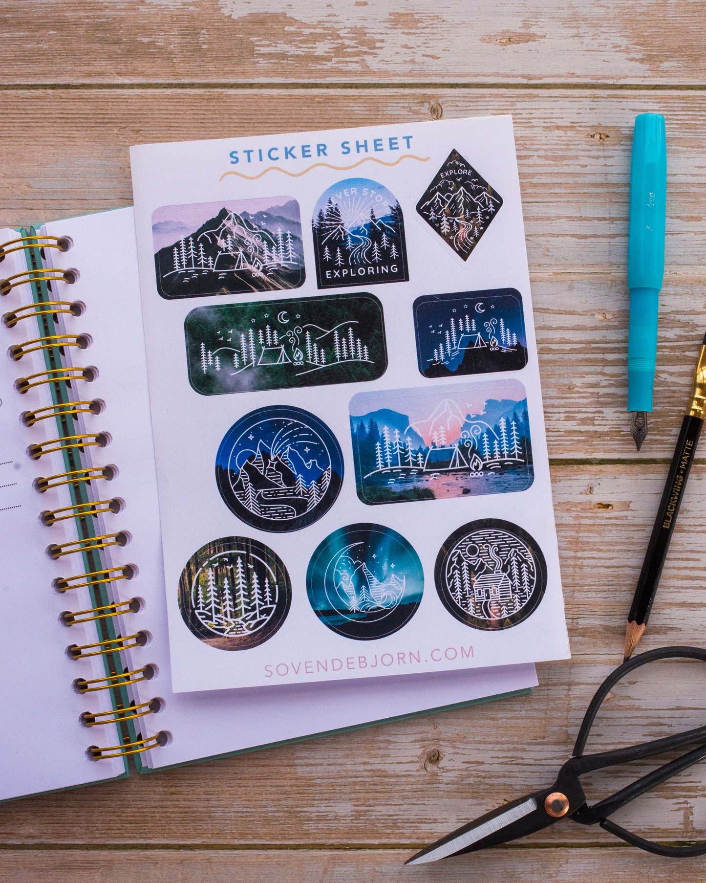 Woods & Waves Sticker Sheet