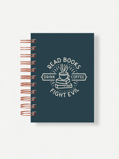 Read Books Fight Evil, Hardback Reading Journal