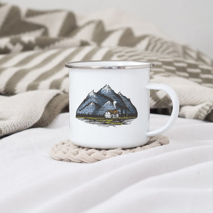 Mountain Bothy - Enamel Mug - Sovende Bjorn