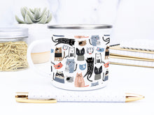 Load image into Gallery viewer, All the Cats - Enamel Mug