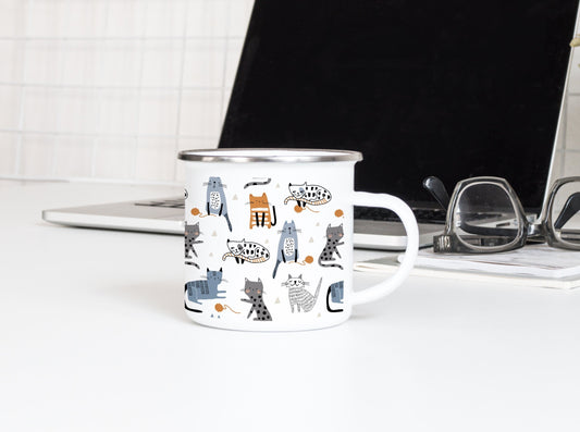 All the Cats - Enamel Mug