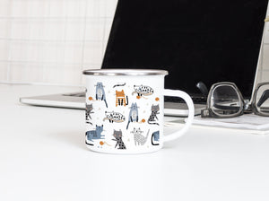 All the Cats - Enamel Mug