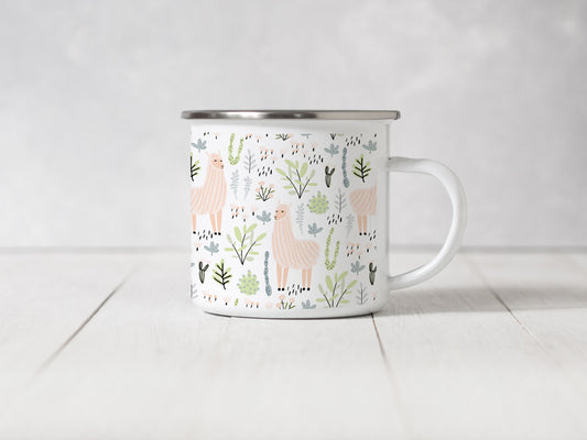 Pink Llamas in my dreams - Enamel Mug