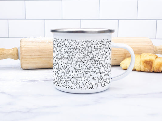 All the Cats - Enamel Mug