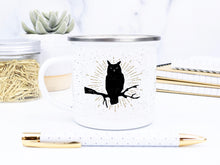 Load image into Gallery viewer, Black Owl - Enamel Mug