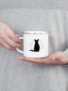Black Cat - Enamel Mug