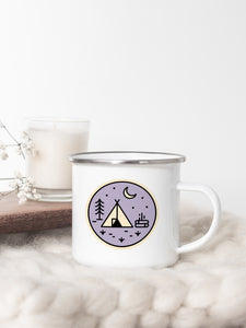 Camping Badge - Enamel Camping Mug