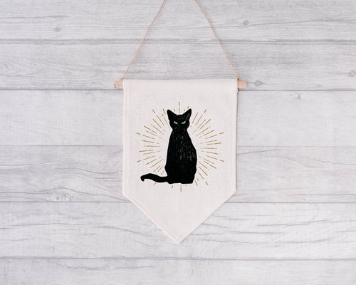 Black Cat - Hanging Pennant