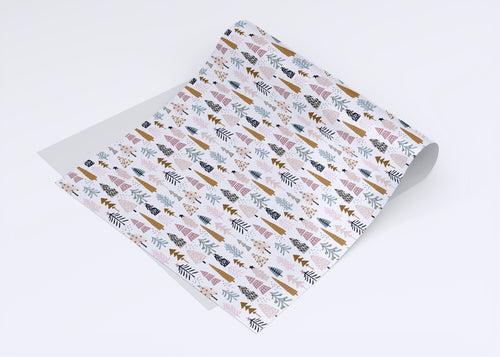 Christmas in the Enchanted Forest 50x70cm Uncoated Wrapping Paper Sheets