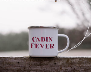 Cabin Fever Enamel Camping Mug