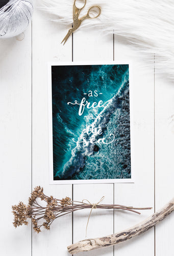 As free as the sea A5 Print