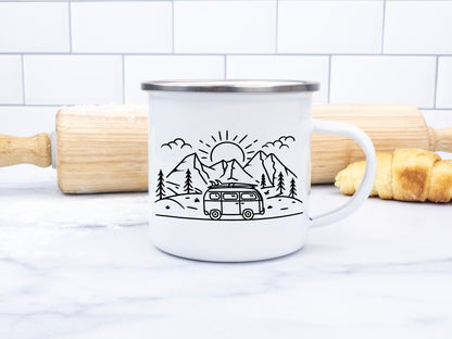 Campervan - Enamel Mug