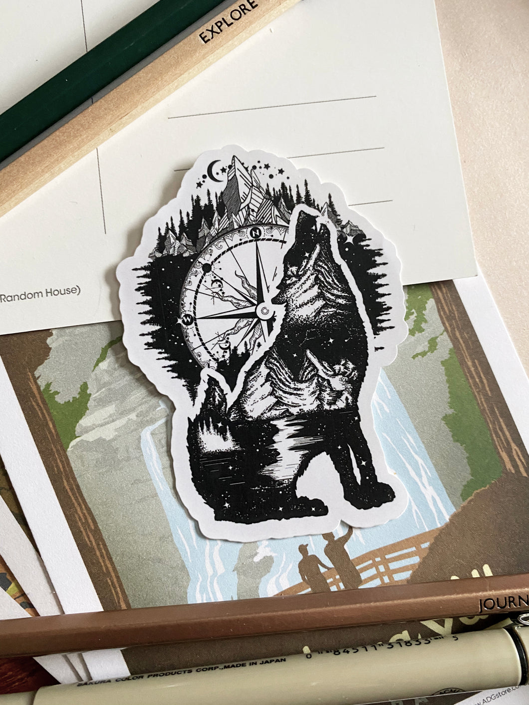 Wolf of the Mountains Sticker